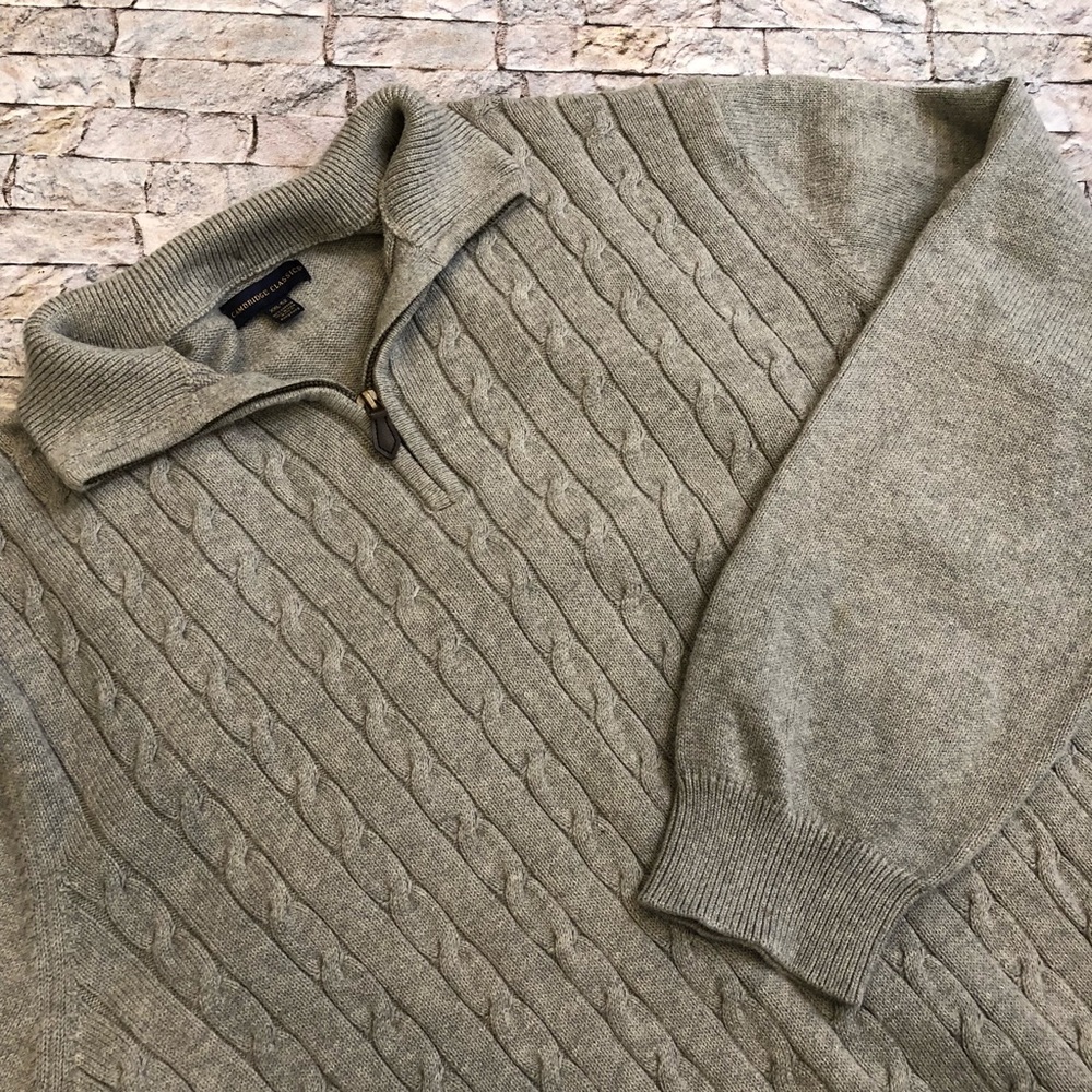 1/4 zip pullover cotton blend sweater XXL